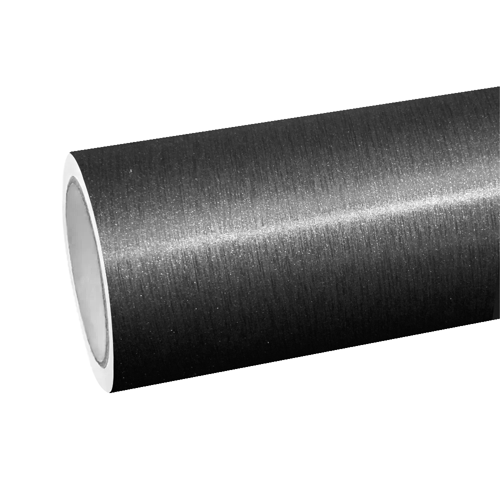 Matte Metallic Brushed Black Car Vinyl Wrap