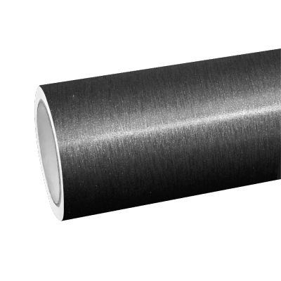 Matte Metallic Brushed Black Car Vinyl Wrap 01