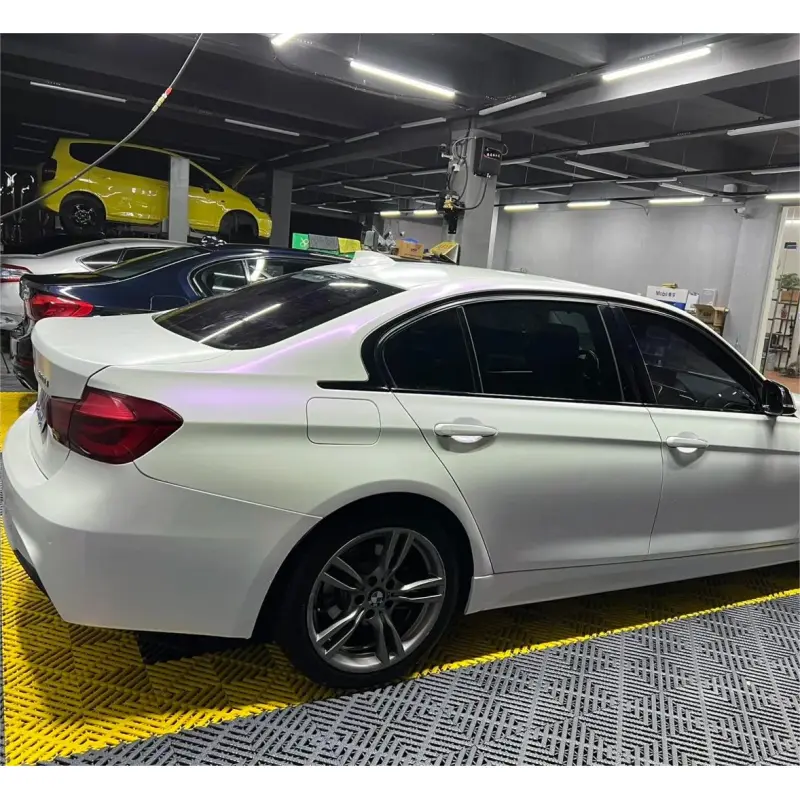 Matte Metallic Chameleon Purple White Car Vinyl Wrap Sale