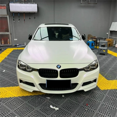 Matte Metallic Chameleon Purple White Car Vinyl Wrap Sale 02