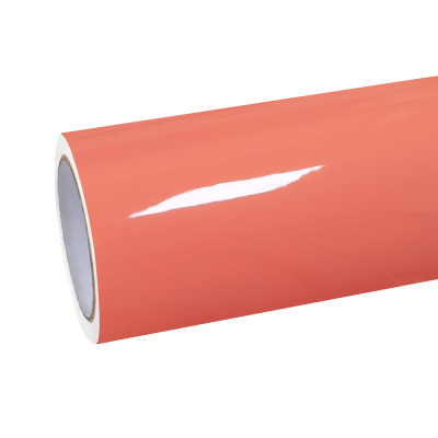 Gloss Coral Orange Car Vinyl Wrap PET 01