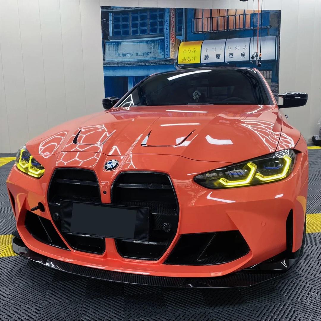 Gloss Coral Orange Car Vinyl Wrap