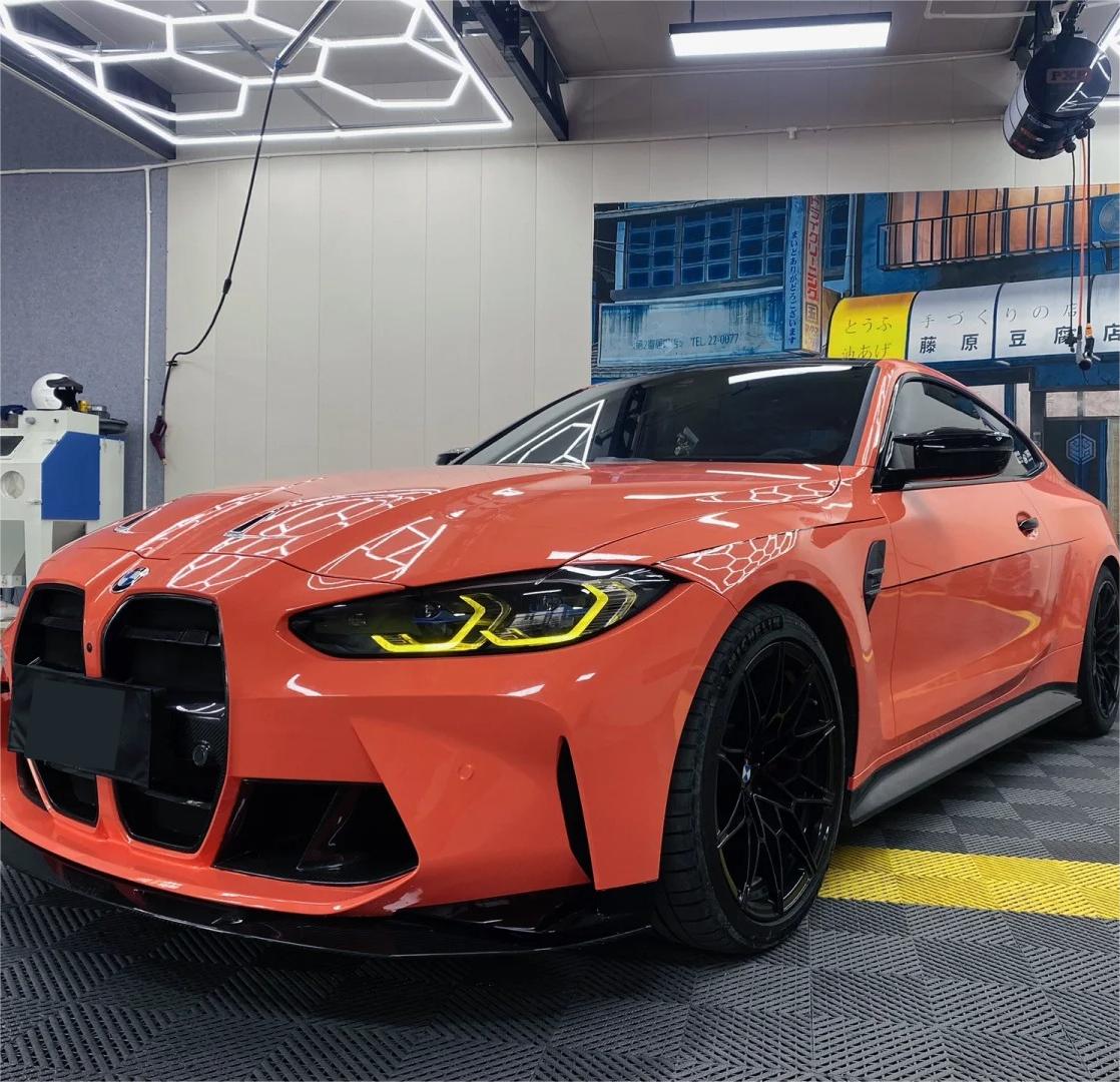 Gloss Coral Orange Car Vinyl Wrap