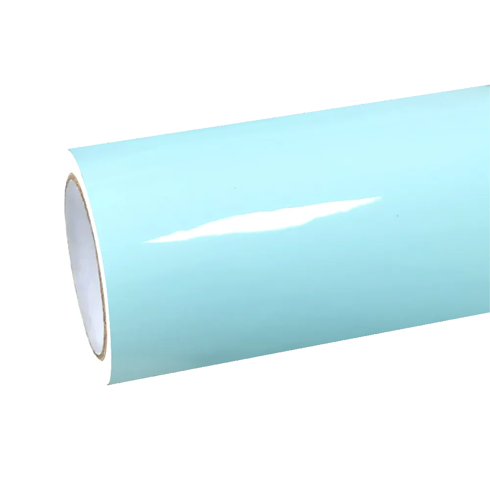 Gloss Light Blue Car Vinyl Wrap