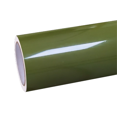 Gloss Military Green Car Vinyl Wrap PET  01