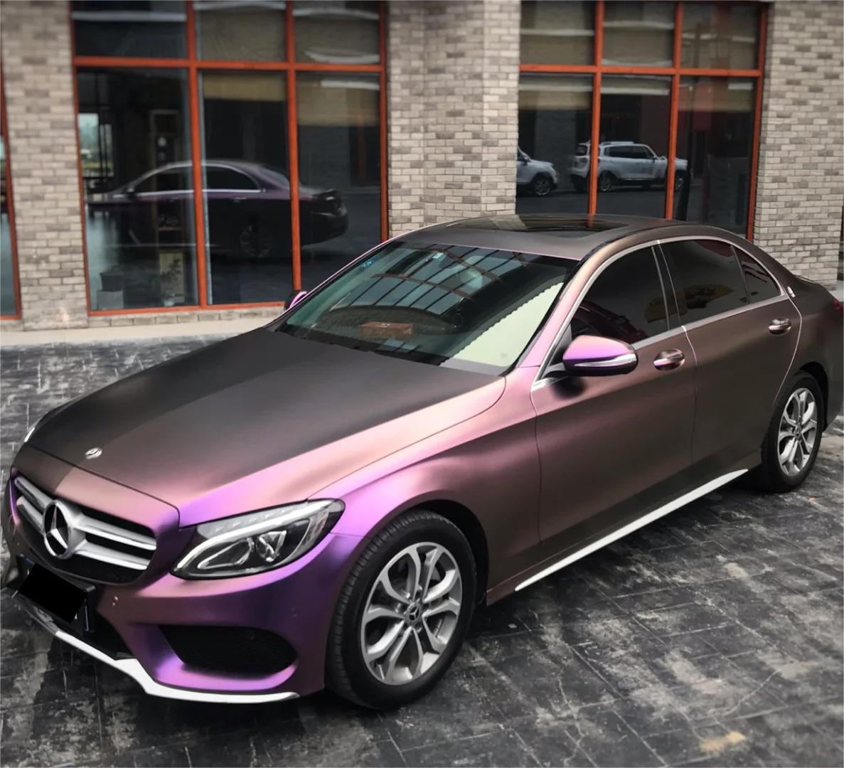 Matte Metallic Glitter Sparkle Purple Car Vinyl Wrap
