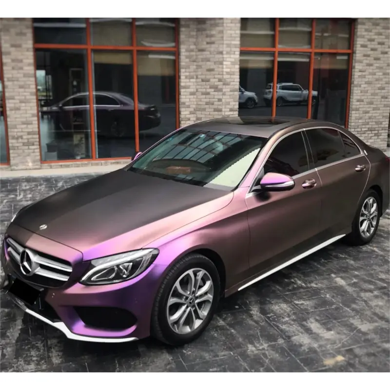 Matte Metallic Glitter Sparkle Purple Car Vinyl Wrap