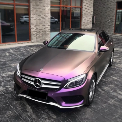 Matte Metallic Glitter Sparkle Purple Car Vinyl Wrap 02