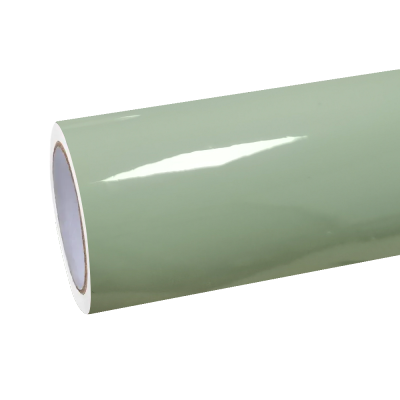 Gloss Light Khaki Green Car Vinyl Wrap PET 01