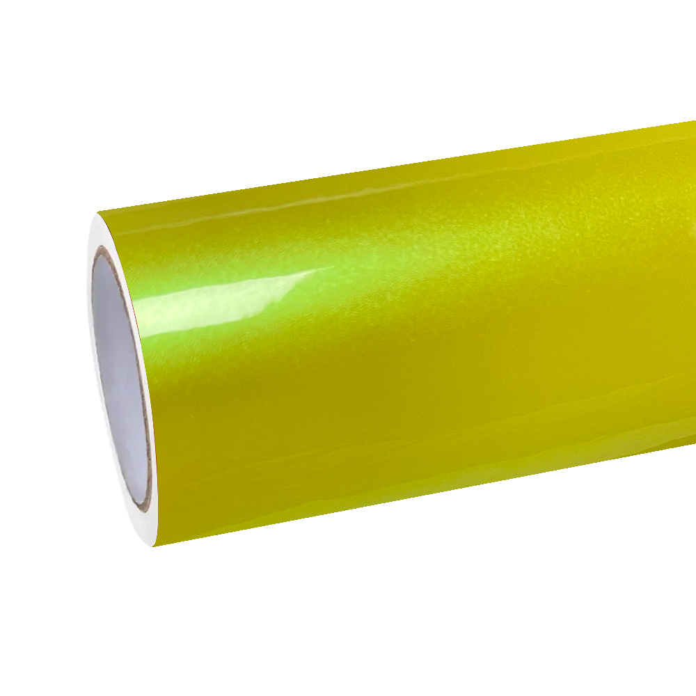 Gloss Metallic Chameleon Green Yellow Car Vinyl Wrap