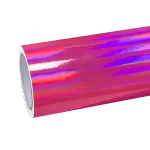 Gloss Pink Holographic Chrome Laser Car Vinyl Wrap Coupe BMW