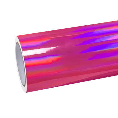 Gloss Pink Holographic Chrome Laser Car Vinyl Wrap 01