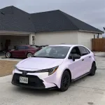 Gloss Metallic Glazed Gold Pink Car Vinyl Wrap