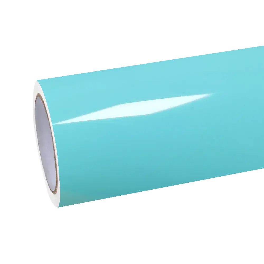 Cyan Blue Car Wrap