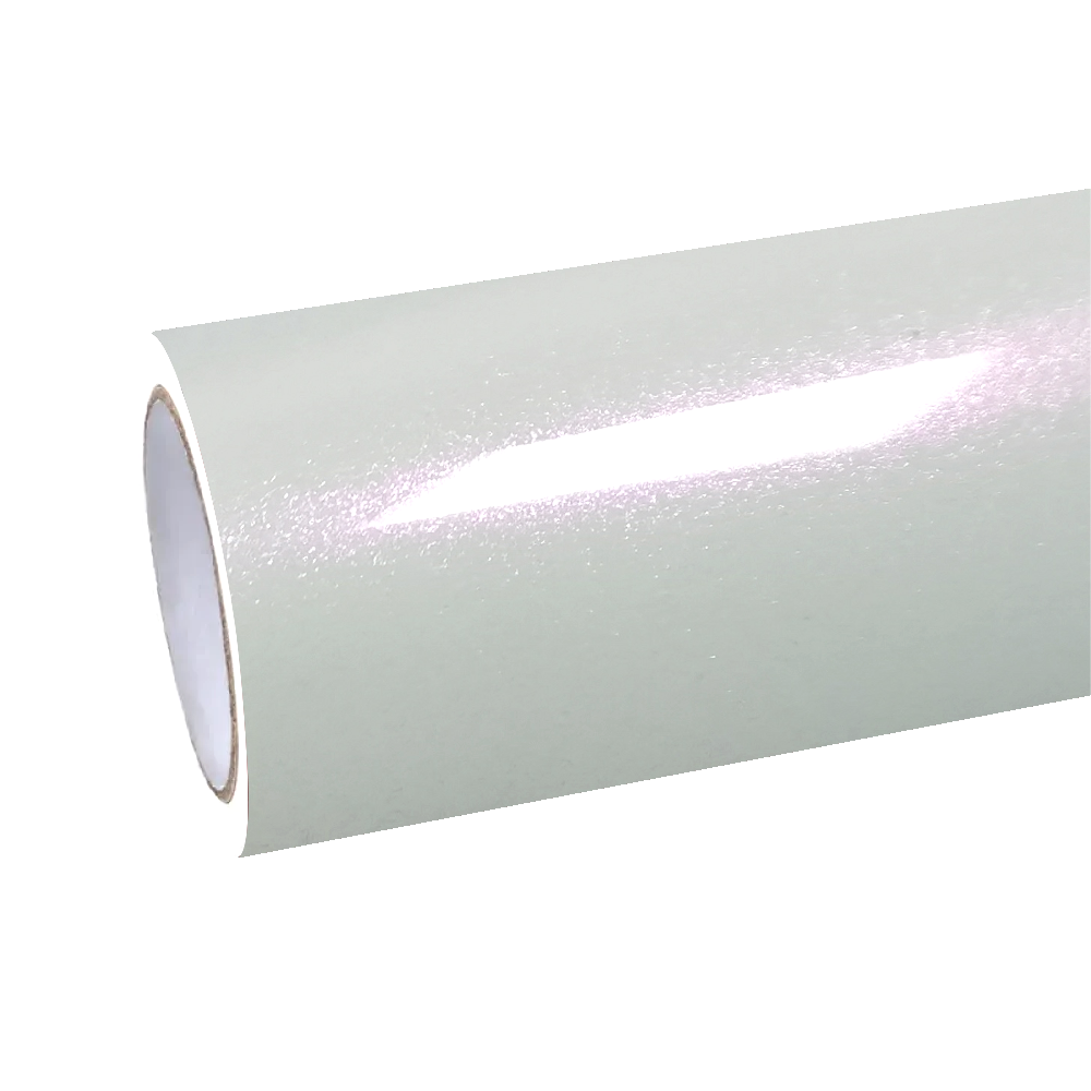 Gloss Metallic Chameleon Diamond Pink White Car Vinyl Wrap