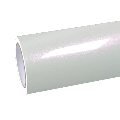 Gloss Metallic Chameleon Diamond Pink White Car Vinyl Wrap 01