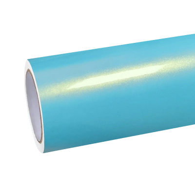 Gloss Metallic Neon Ice Blue Car Vinyl Wrap 01