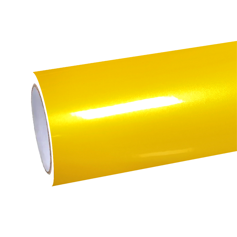Gloss Metallic Golden Yellow Car Vinyl Wrap