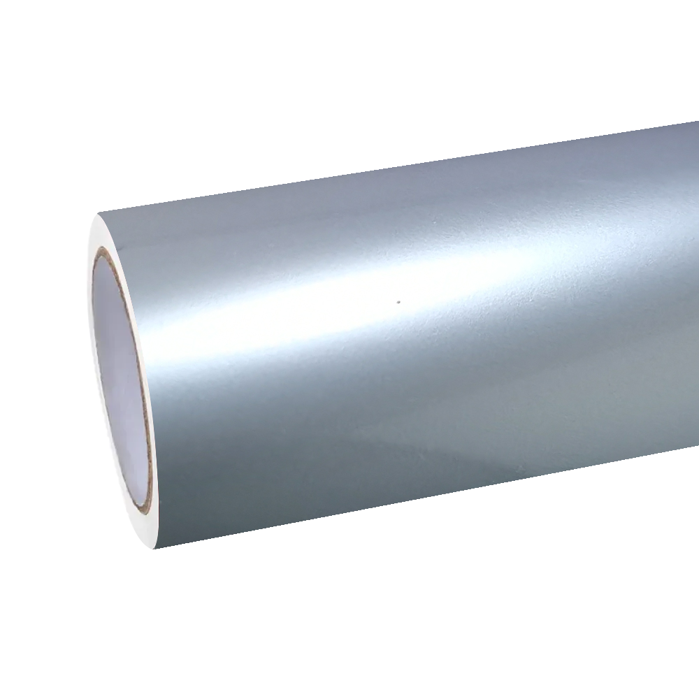 Gloss Metallic Liquid Grey Silver Car Vinyl Wrap PET 