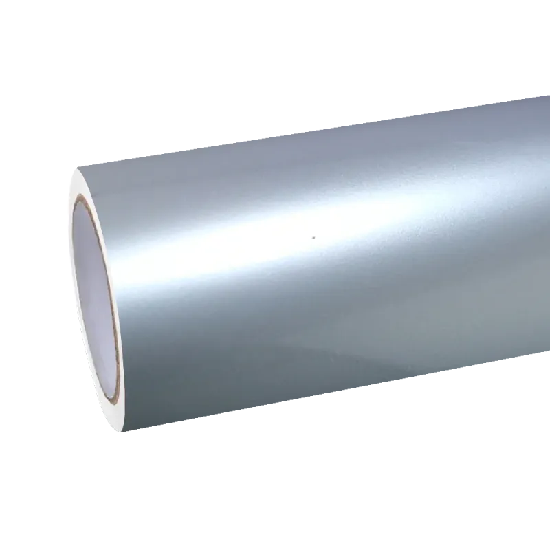 Gloss Metallic Liquid Grey Silver Car Vinyl Wrap