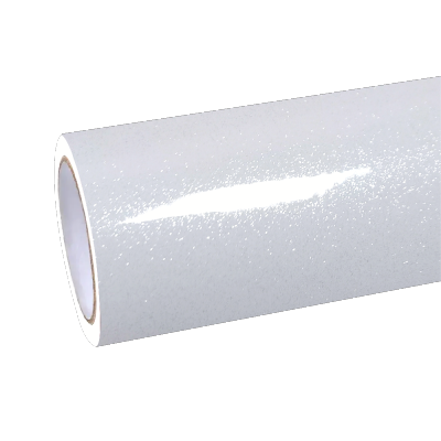 Gloss Metallic Sparkle Glitter White Car Vinyl Wrap Sale 01