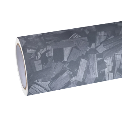 Matte Black Forging Carbon Fiber Car Vinyl Wrap PET 01