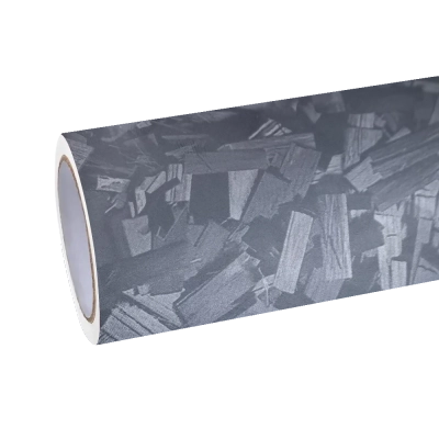 Matte Black Forging Carbon Fiber Car Vinyl Wrap PET 01