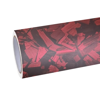 Matte Red Forging Carbon Fiber Car Vinyl Wrap PET 01