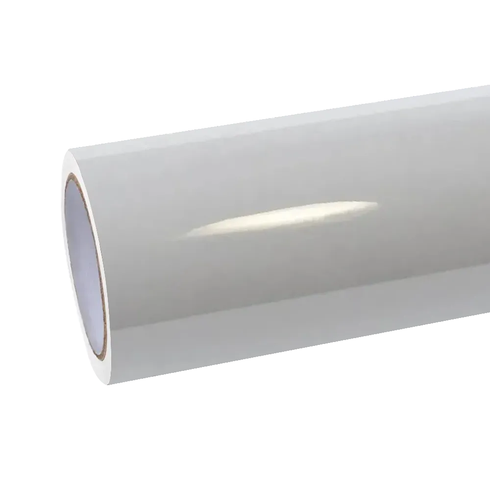 Gloss Light Grey Car Vinyl Wrap 