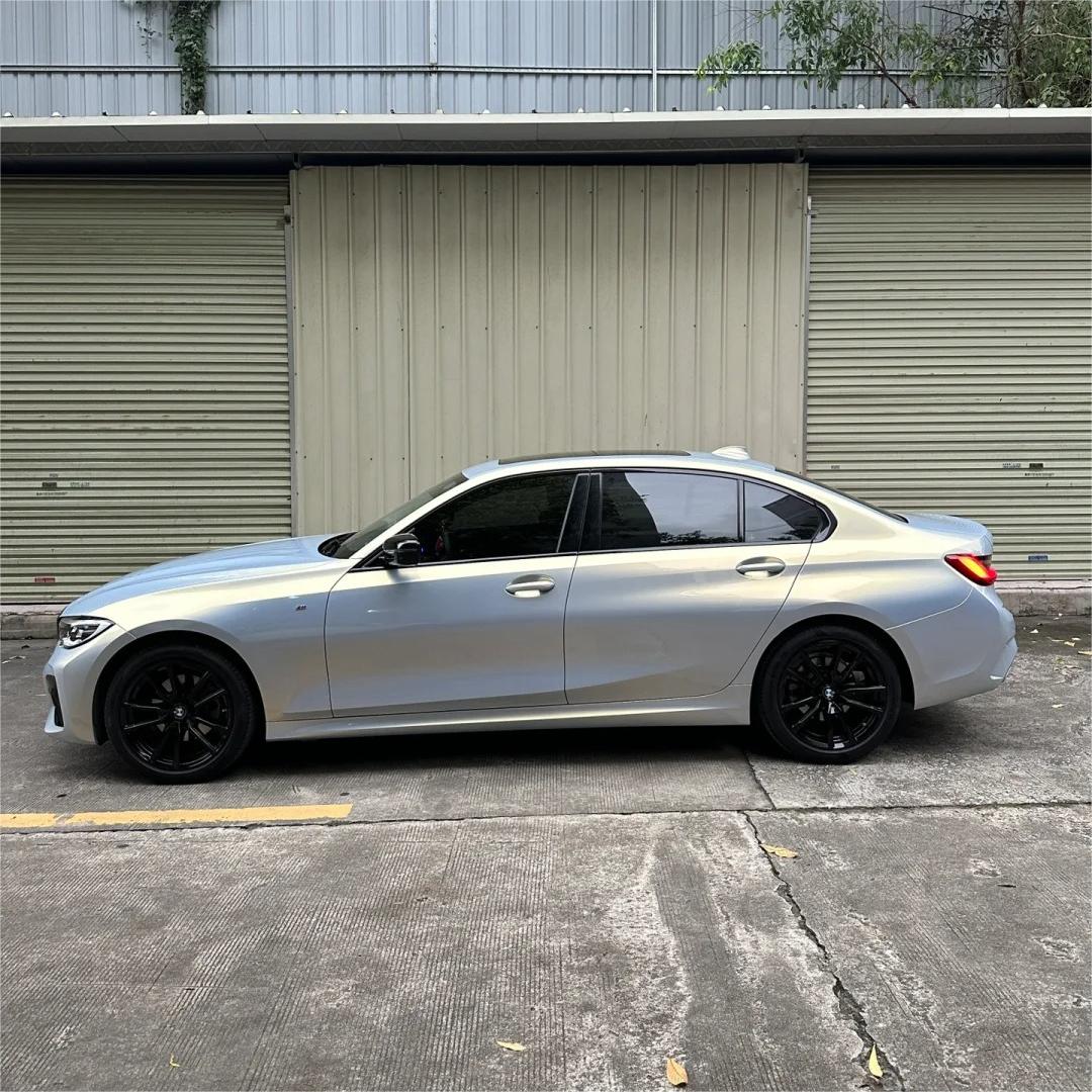 Gloss Metallic Gold Grey Car Vinyl Wrap 