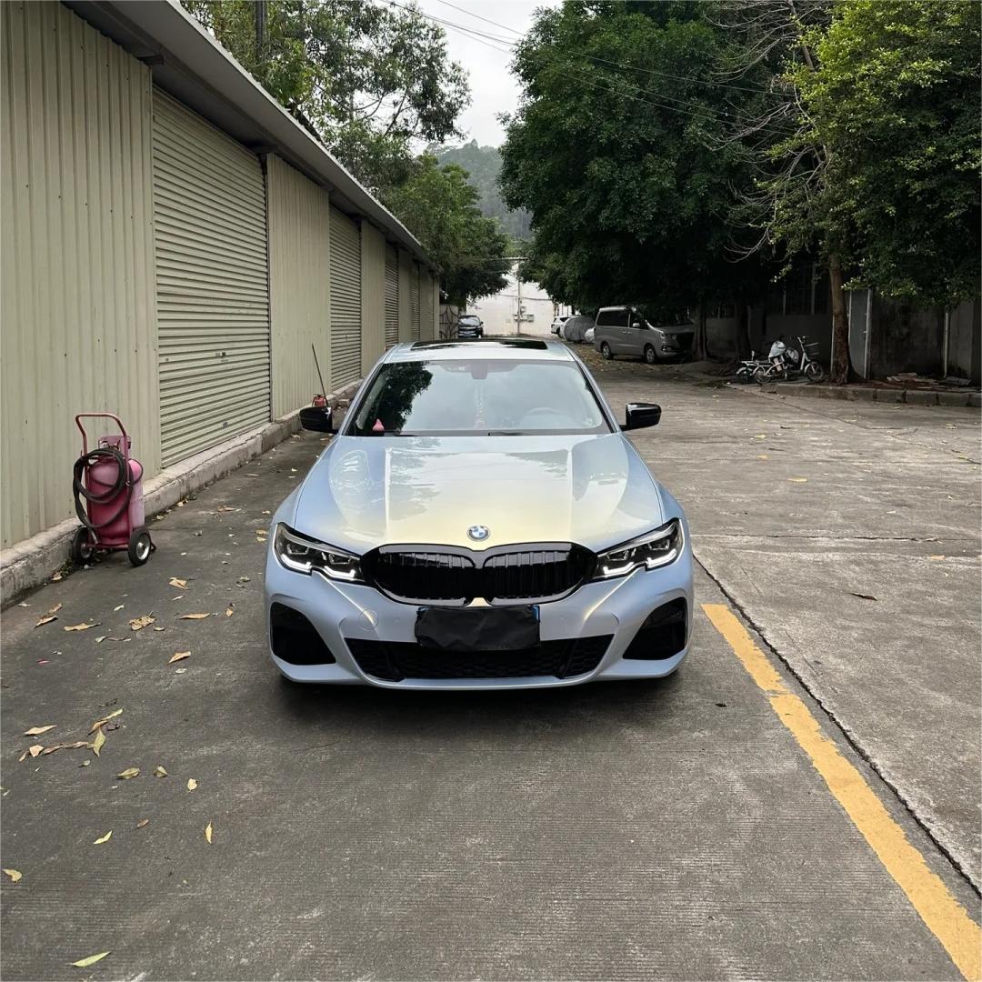 Gloss Metallic Gold Grey Car Vinyl Wrap 