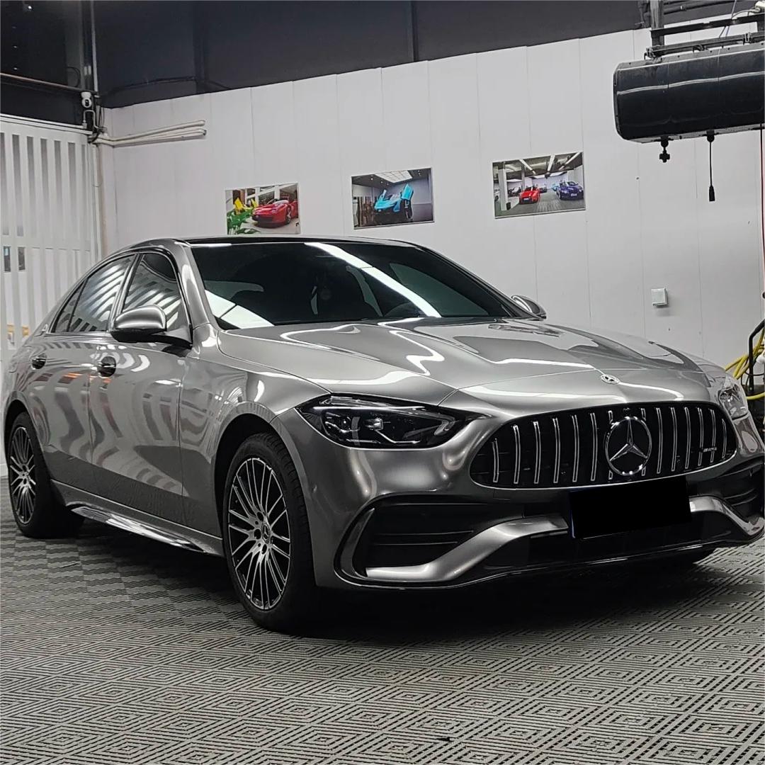 Gloss Liquid Metallic Silver Car Vinyl Wrap PET 