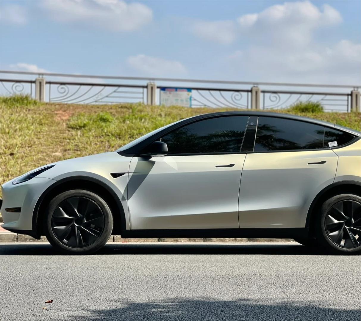 Matte Metallic Chameleon Gold Grey Car Vinyl Wrap