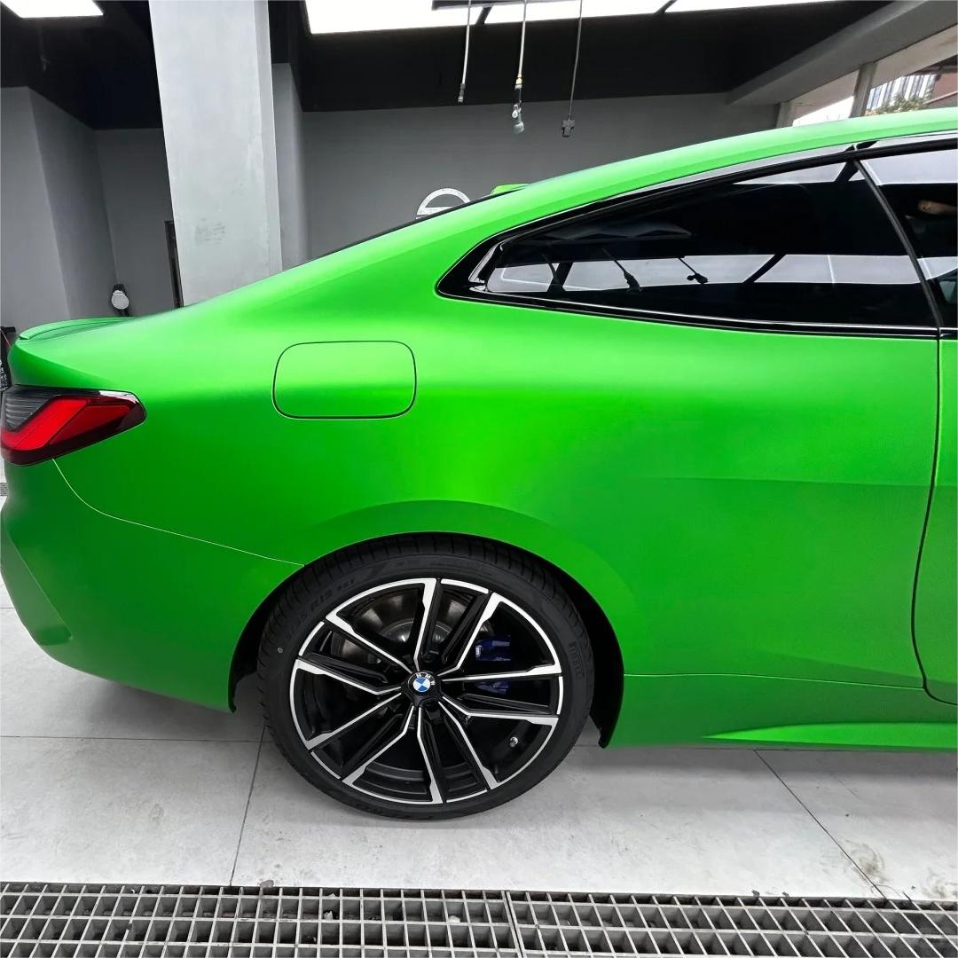 Matte Chrome Green Car Vinyl Wrap 