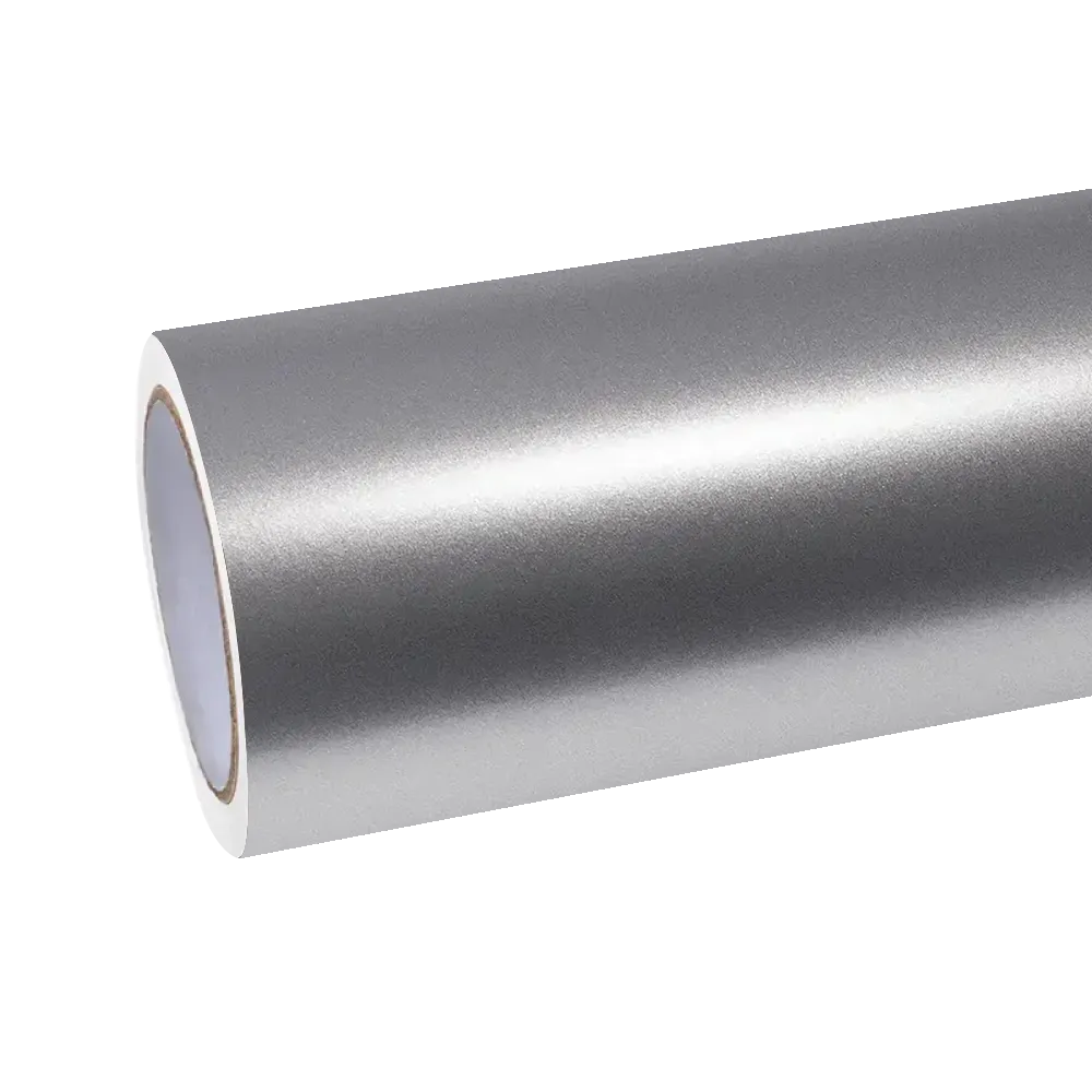 Matte Metallic Silver Car Vinyl Wrap PET