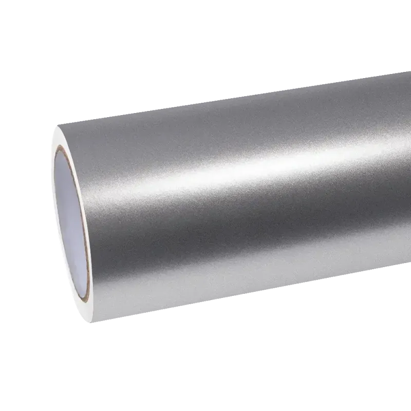 Matte Metallic Silver Car Vinyl Wrap PET