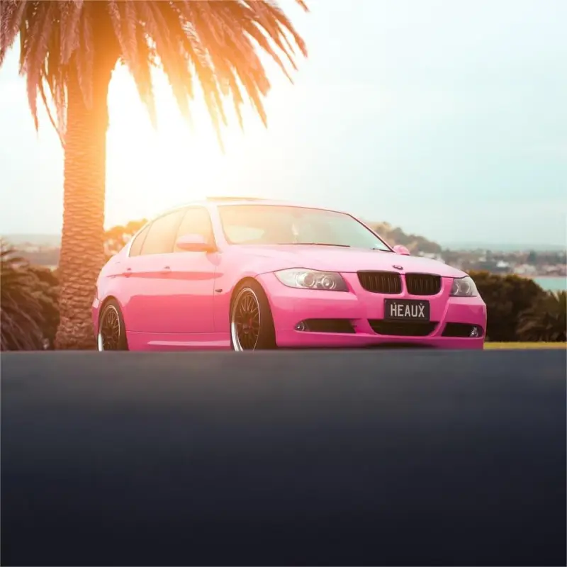Gloss Crystal Light Pink Car Vinyl Wrap PET