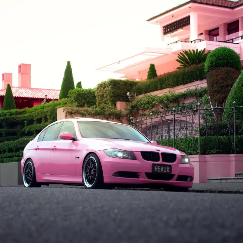 Gloss Crystal Light Pink Car Vinyl Wrap PET