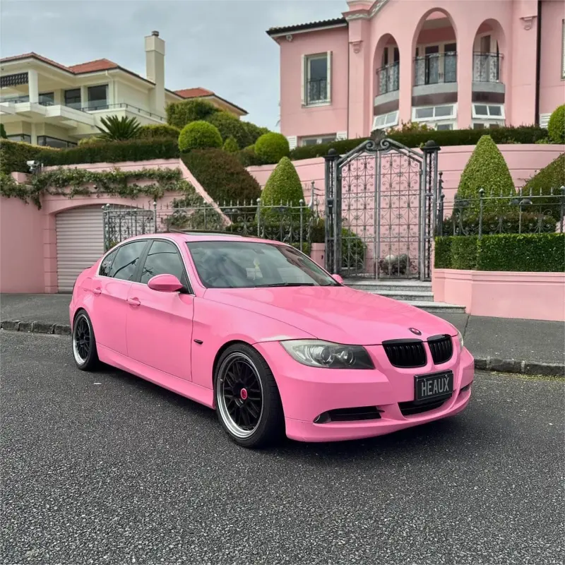 Gloss Crystal Light Pink Car Vinyl Wrap PET