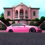 Gloss Crystal Light Pink Car Vinyl Wrap PET
