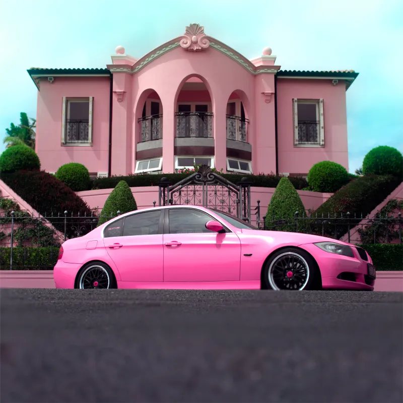 Gloss Crystal Light Pink Car Vinyl Wrap PET