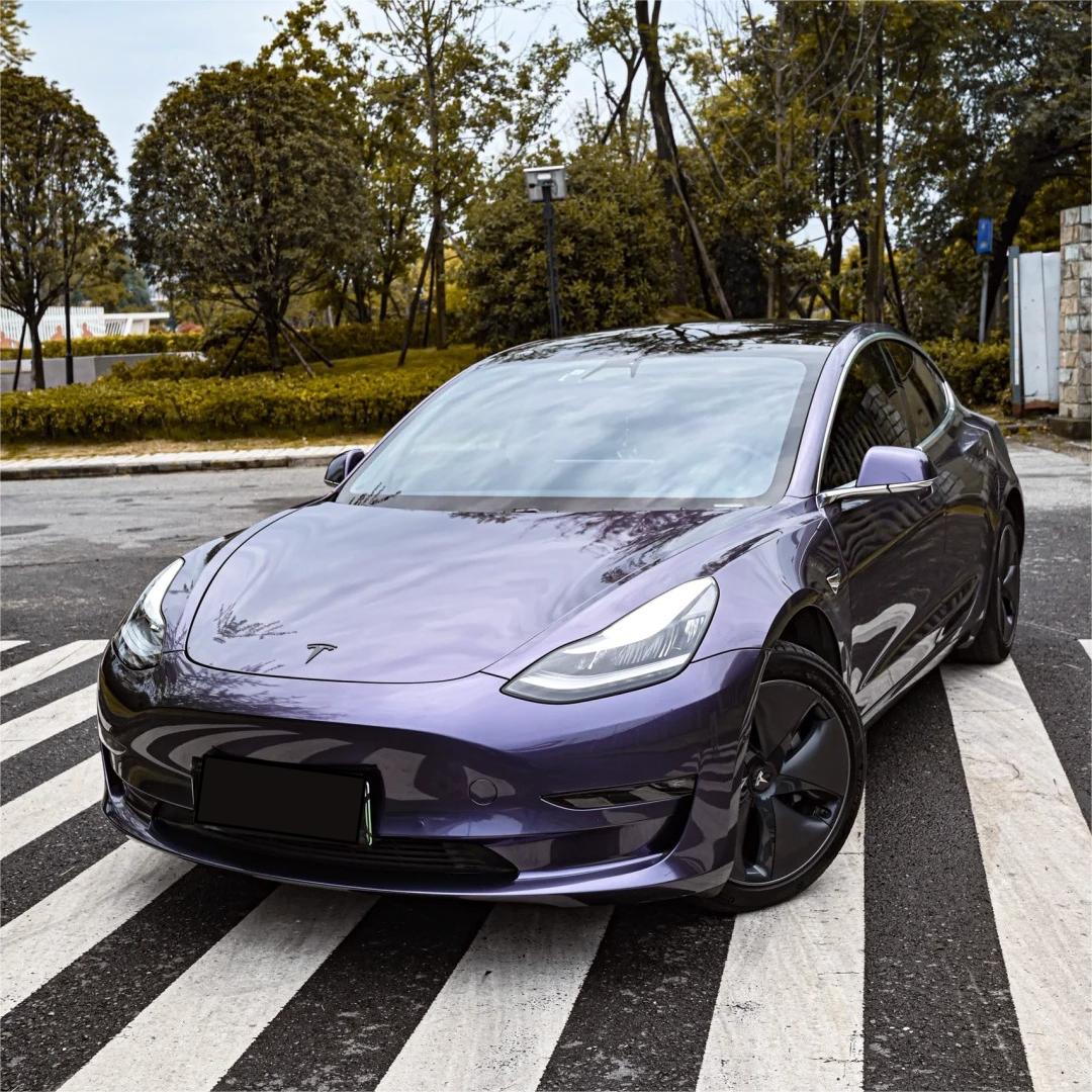 Gloss Metallic Violet Grey Car Vinyl Wrap Bentley