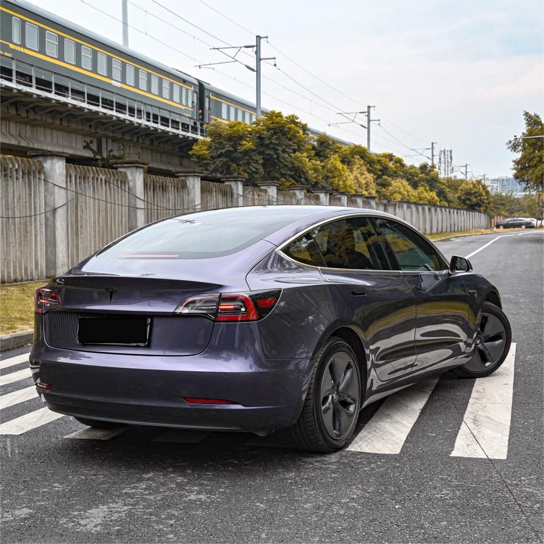 Gloss Metallic Violet Grey Car Vinyl Wrap Bentley