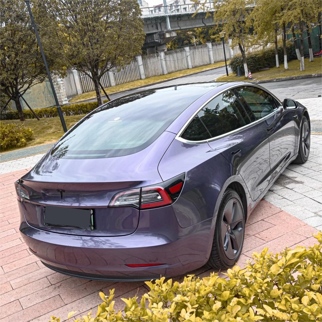 Gloss Metallic Violet Grey Car Vinyl Wrap Bentley