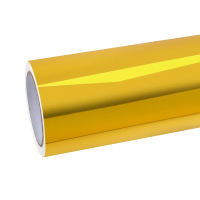 Gloss Mirror Chrome Yellow Car Vinyl Wrap 01