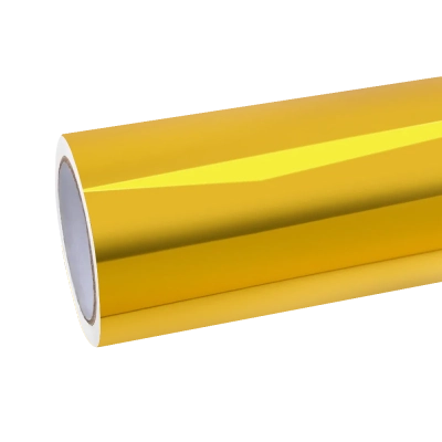 Gloss Mirror Chrome Yellow Car Vinyl Wrap 01