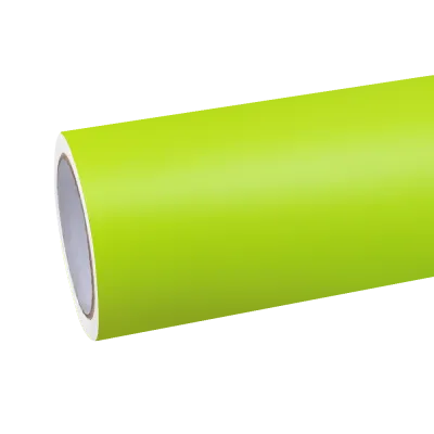 Matte Ultimate Flat Fluorescent Yellow Car Vinyl Wrap PET 01