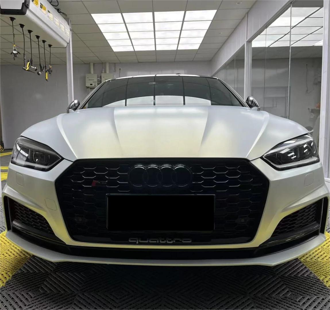 Matte Metallic Chameleon Diamond Gold White Car Vinyl Wrap