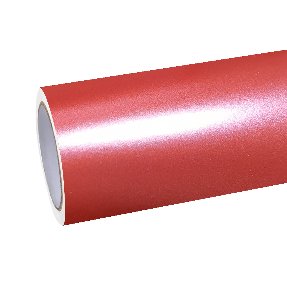 Matte Metallic Pure Red Car Vinyl Wrap