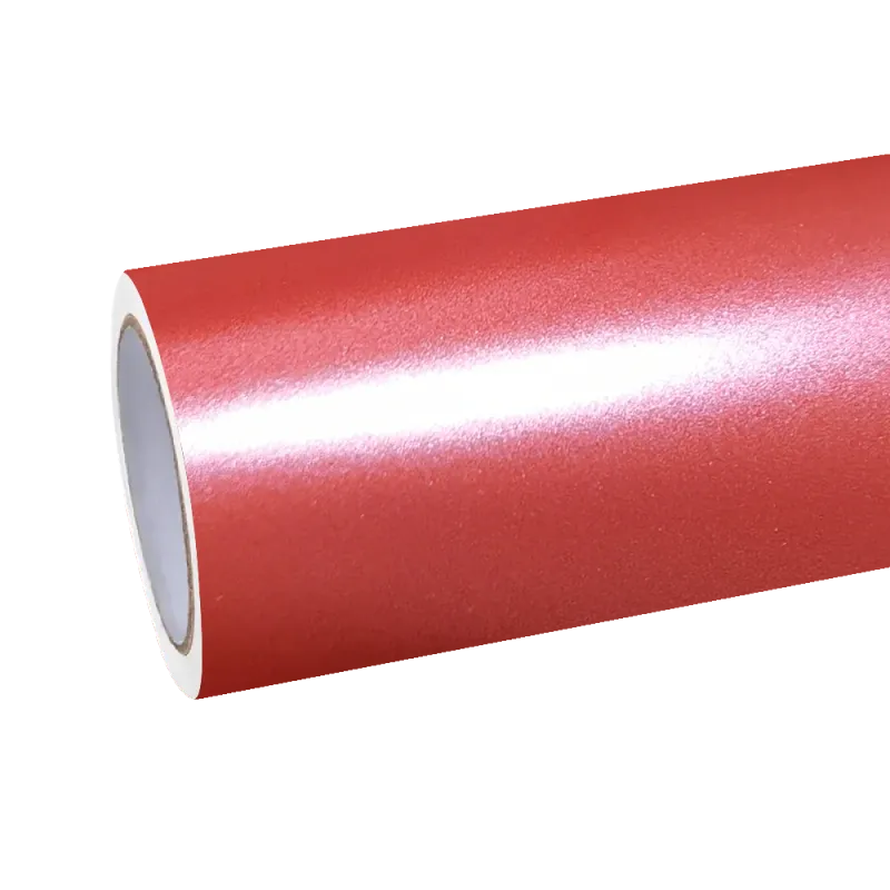 Matte Metallic Pure Red Car Vinyl Wrap